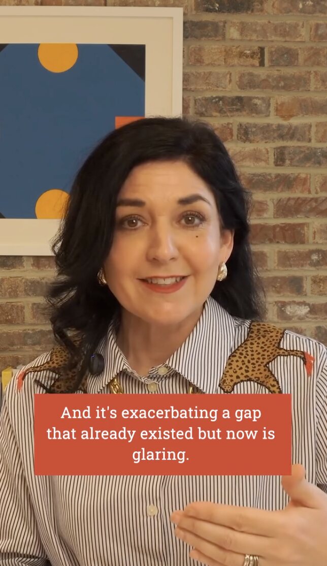 A Success Labs speaker talking to camera in front of a brick wall, with a red caption box